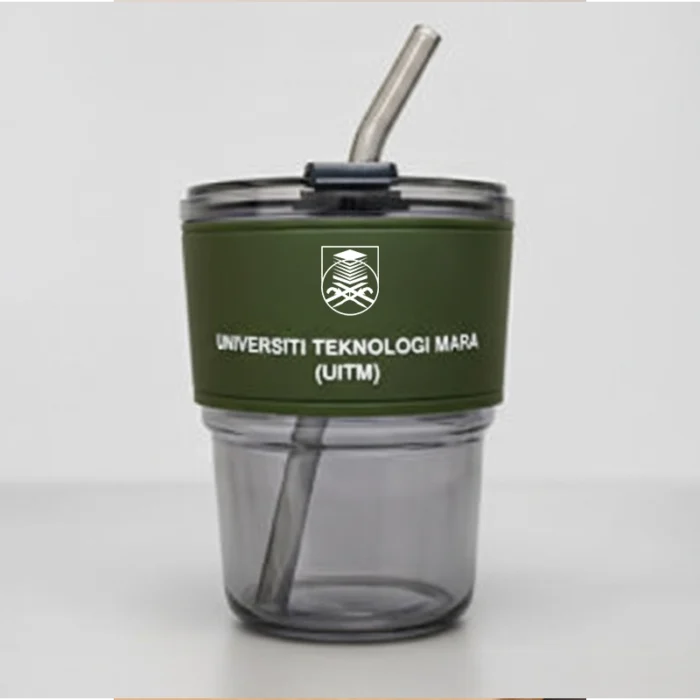 UiTM Juice Mug with Straw